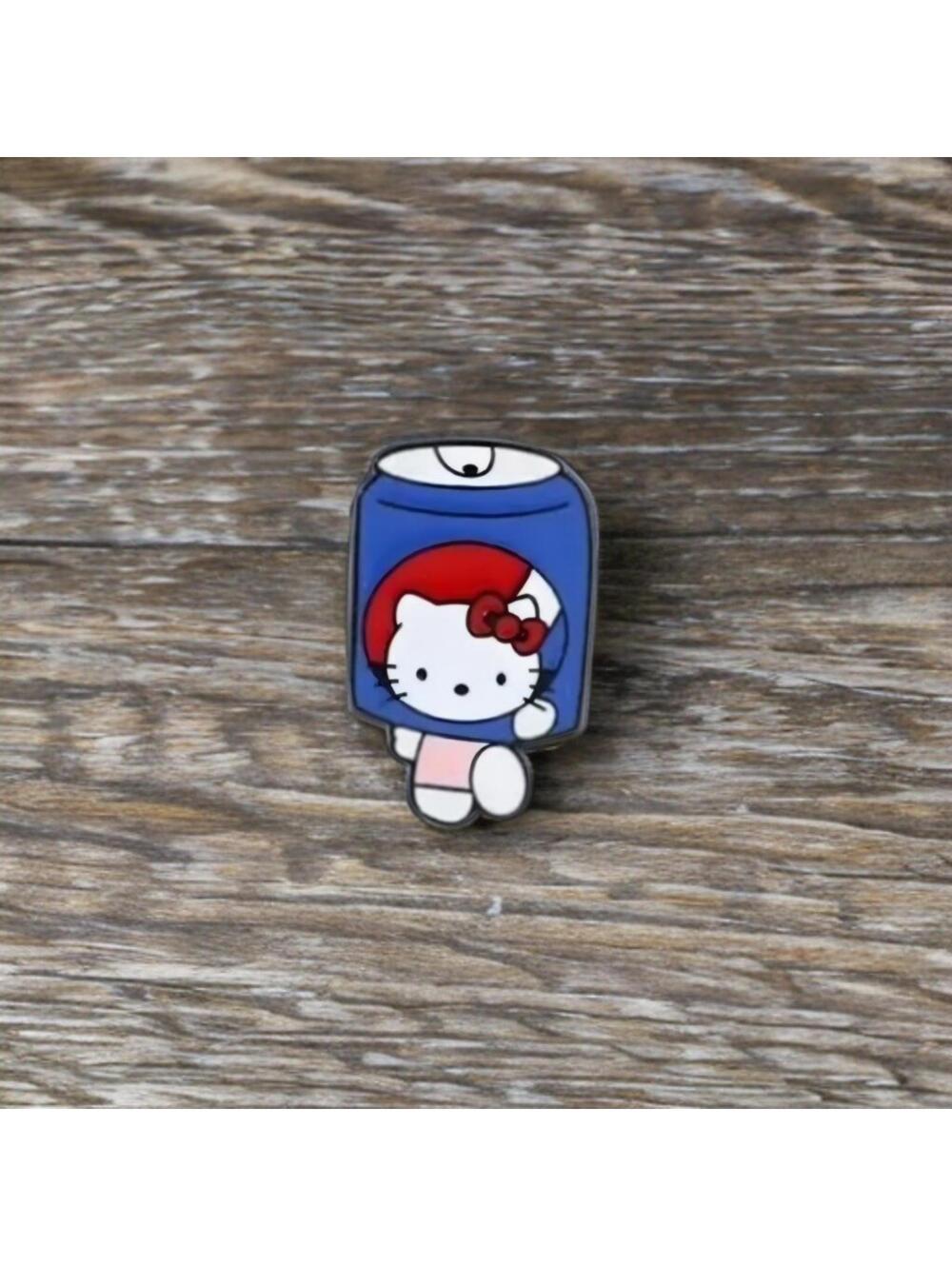 Pin - Hello Kitty Soda Can Cosplay, Junk Food Series, Kawaii Pins NWT